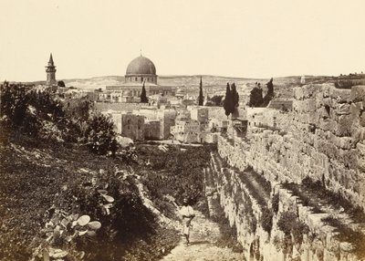 Le site du Temple de Jérusalem depuis le mont Sion - Francis Frith